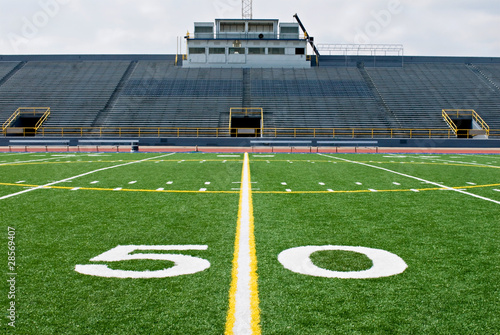 Photo: Fifty Yard Line with Bleachers Fifty Yard Line with Bleachers