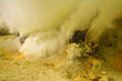 Rauch in Schwefelmine von Vulkan Ijen
