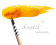 artist brush and paint scratch