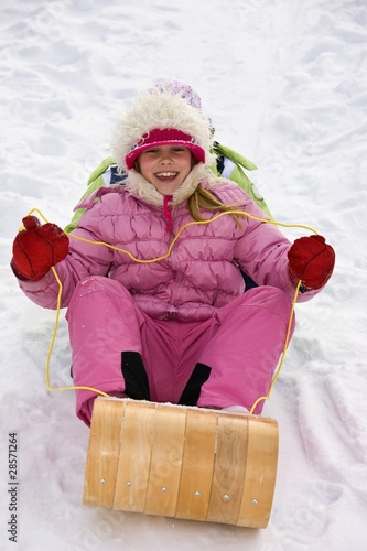 Photo: Children Tobogganing Children Tobogganing