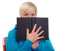 Hide behind book