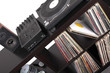 Dj tools on black table,