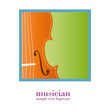 Logo music store. Musician # Color Vector