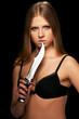 The young girl with a dagger The young girl with a dagger