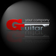 Logo Music Store . The Guitar # Vector