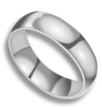 Vector: Silver ring on white background with shadow Silver ring on white background with shadow