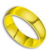 Vector: Gold ring on white background with shadow Gold ring on white background with shadow