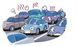 混雑している道路