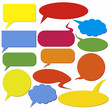 Set of dialog boxes on white background.