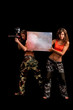 Image of a paintball players