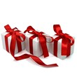 3 weiße Geschenke