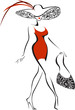 Woman in Red