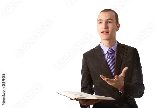 Photo: Young man preach the Gospel Young man preach the Gospel