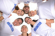 Happy volunteer group