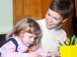Mother and the daughter mould from plasticine