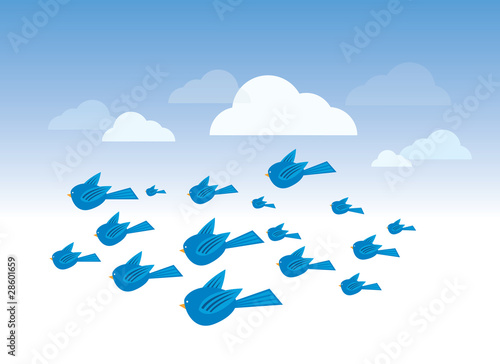 Illustration: flock of birds flock of birds