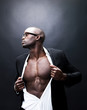 I have the strength to do business  - Young man showing his phys