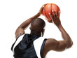 Male basketball player taking a free throw