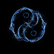 Symbol of yin and yang of the background.