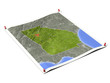 Georgia on unfolded map sheet. Georgia on unfolded map sheet.