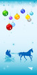 Christmas card with silhouettes of Santa