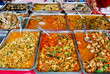 variety of thai food in market