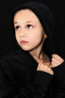Worried Girl in Black