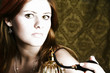 Photo: Woman with Perfume Atomizer Woman with Perfume Atomizer