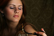 Photo: Woman with Perfume Atomizer Woman with Perfume Atomizer