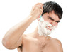 Hate to shave. Young boy shaving with hate and aggression Hate to shave. Young boy shaving with hate and aggression