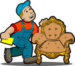 Handyman fix the furniture set. Handyman fix the furniture set.