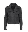 Luxuru Black Leather jacket isolated on white + clipping path Luxuru Black Leather jacket isolated on white + clipping path