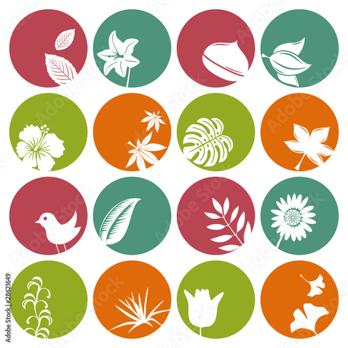 Vettoriale: Nature Icons Set Nature Icons Set