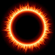 Abstract burning fire circle top view vector background Abstract burning fire circle top view vector background