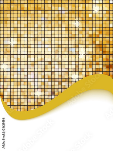 Golden mosaic vector background.|28629486