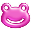 Grenouille mignonne rose fluo