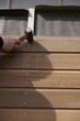part of a wooden house in construction