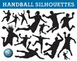 Vektor: Handball Silhouettes Handball Silhouettes