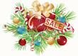 Christmas sale greeting card. vector illustration Christmas sale greeting card. vector illustration