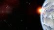 Sunrise in the space: blue planet Sunrise in the space: blue planet