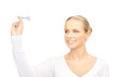 businesswoman throwing a dart businesswoman throwing a dart