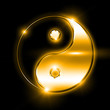 Symbol des Yin und des Hintergrundes.