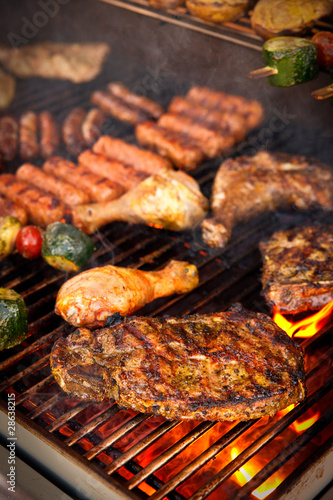 Photo: Steak on BBQ Steak on BBQ