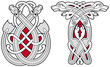 Set of celtic animals design elements Set of celtic animals design elements