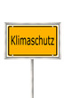 Klimaschutz, Schild