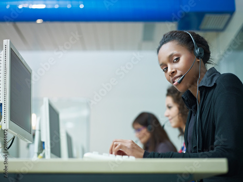 Photo: women working in call center women working in call center