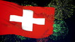 Switzerland flag waving. Fireworks background. Seamless loop. Switzerland flag waving. Fireworks background. Seamless loop.