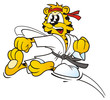 Karate Tiger isolated