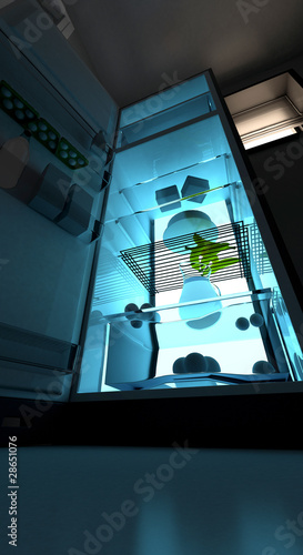 Illustration: frigorifero dieta cena alimenti rendering 3d frigorifero dieta cena alimenti rendering 3d