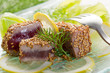 grilled tuna with seed sesame- tonno con semi sesamo